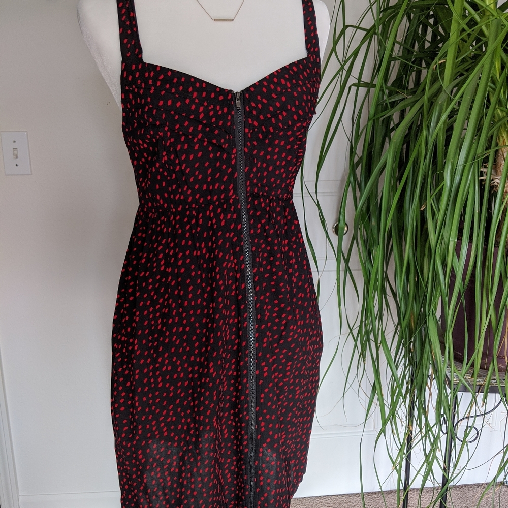 Anthro Birdcage dress with front zipper